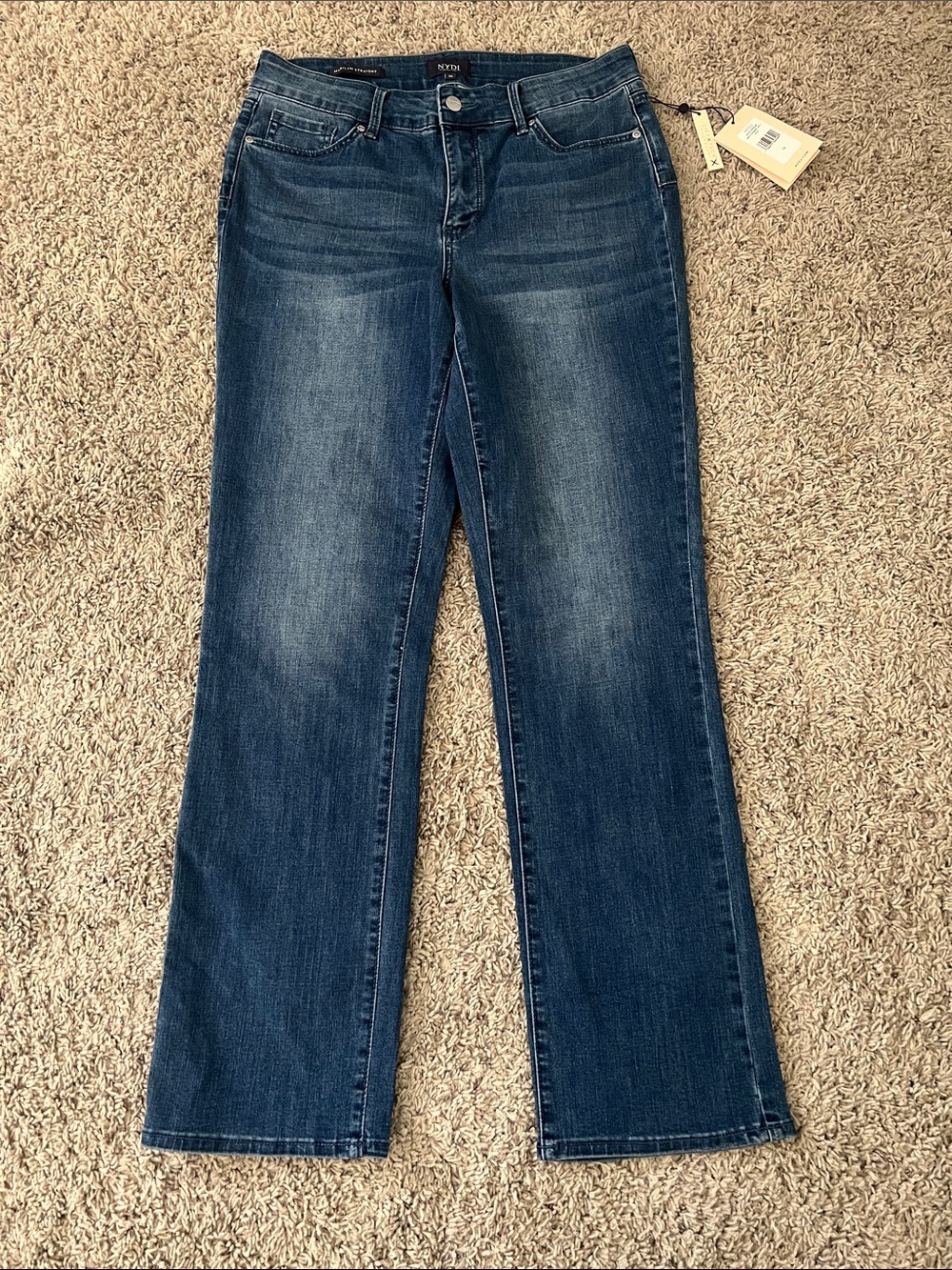 New NYDJ Dark Blue Women's Straight-Leg Jeans